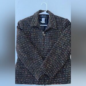Sag Harbor Women’s Multicolor Tweed Blazer